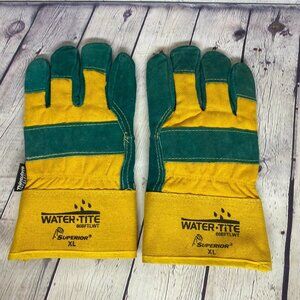 Water - TITE Superior Leather Work Gloves Size XL - 66BFTLWT - New Without Tags